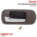 มือจับ ด้านใน มือดึงใน มือเปิดในประตูหน้า ข้างซ้าย 1 ชิ้น สีเทา,โครเมี่ยม สำหรับ Honda Civic ปี 2001-2005